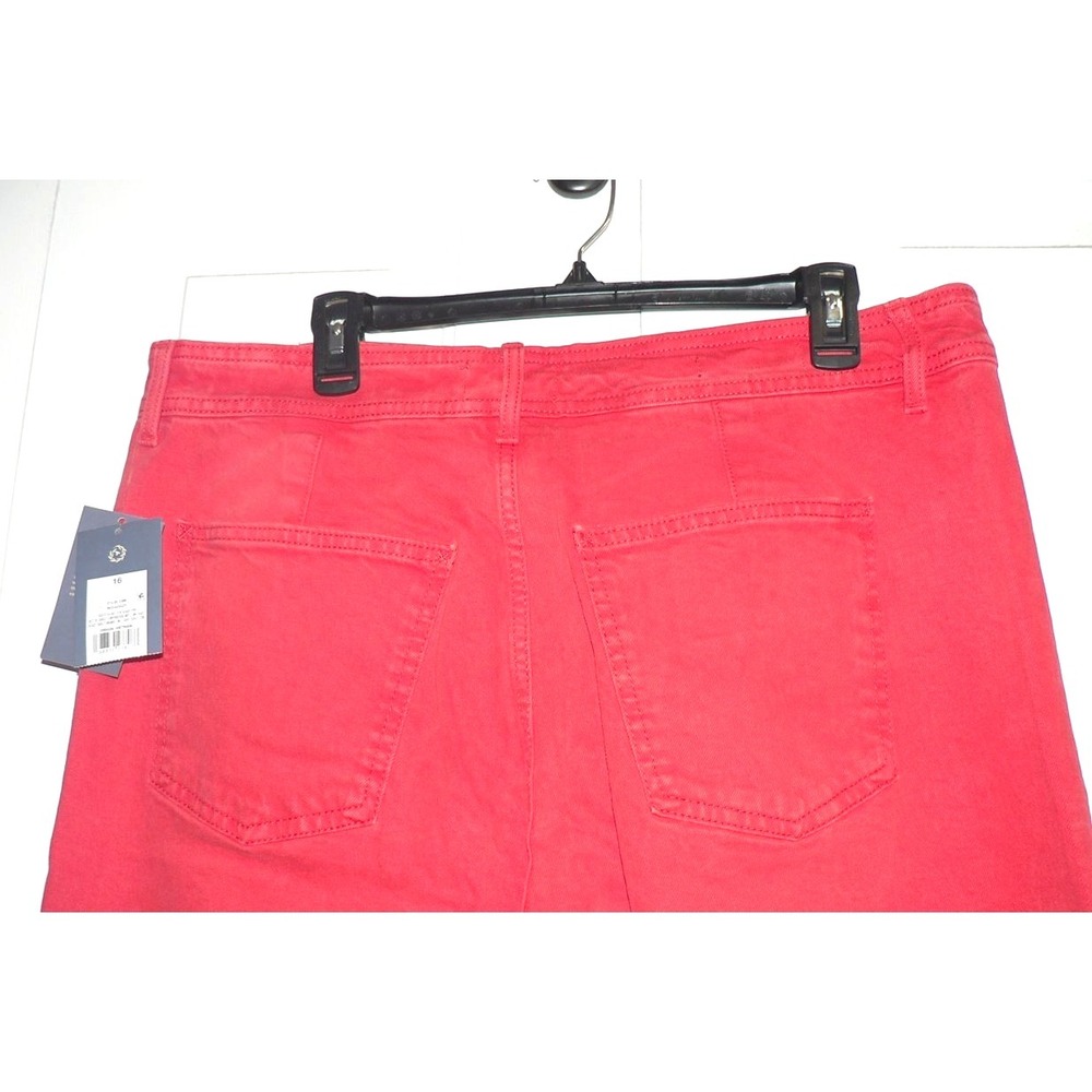 Universal Thread Women's High Rise Sailor Wide Leg Ankle Jeans‎ in Red Size 16 - Picture 9 of 11